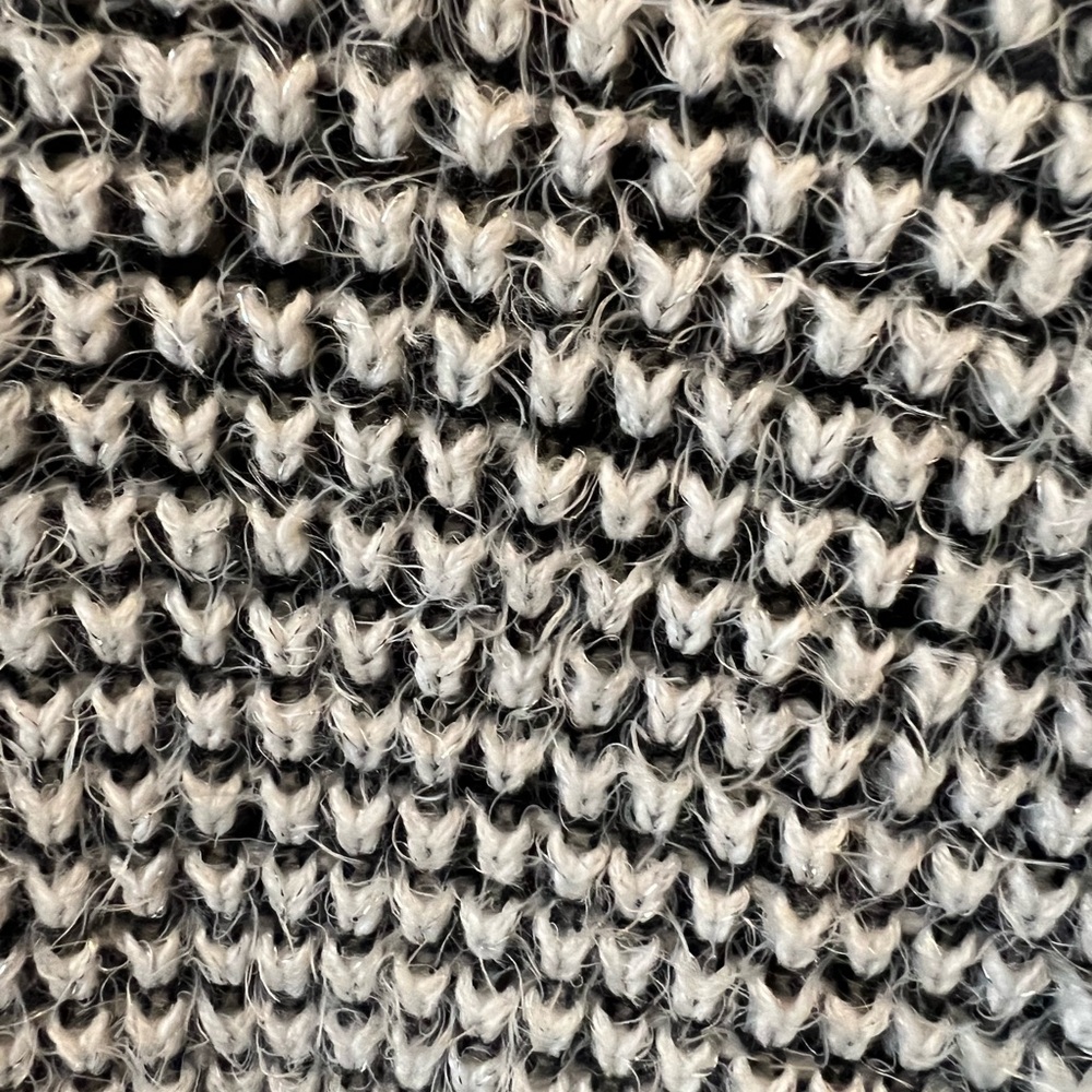 Princess Vera Wang Cardigan Women XL Black White Open Front Fuzzy Metallic Layer - Picture 14 of 14